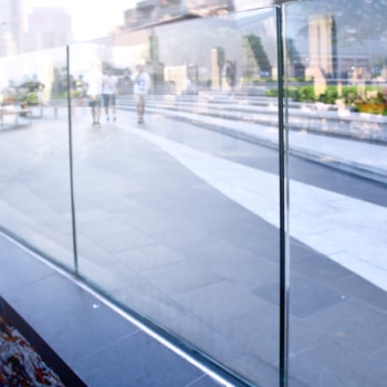 Design Options for Glass Balustrades: Freestanding glass protective barriers
